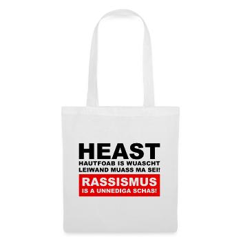 Hautfoab is wuascht - Anti-Rassismus Shirt im Wien - Stoffbeutel - Weiß - Vorne