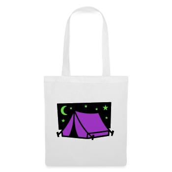 Camping Tent Star Graphic - Tote Bag - white - Front