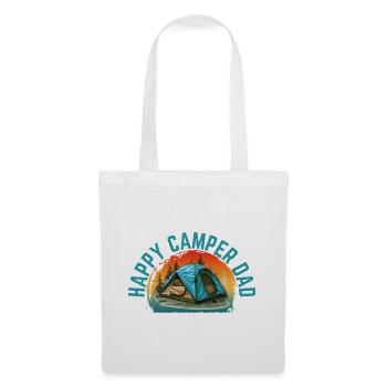 PAPA CAMPEUR HEUREUX - Sac en tissu - blanc - Devant