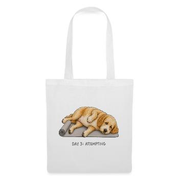 Goldendoodle Yoga Dog Day 3 Attempting - Tote Bag - white - Front