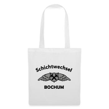 Flügelhammer Bochum Schicht Emblem - Stoffbeutel - Weiß - Vorne