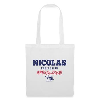 Nicolas Aperologue – Humor Apéro - Stoffbeutel - Weiß - Vorne