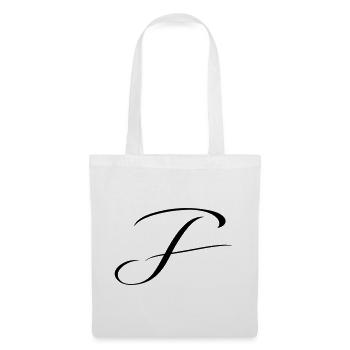 Name mit F Initiale für Felix Fabian Friedrich - Stoffbeutel - Weiß - Vorne