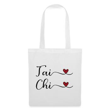 Tai Chi Herz - Stoffbeutel - Weiß - Vorne