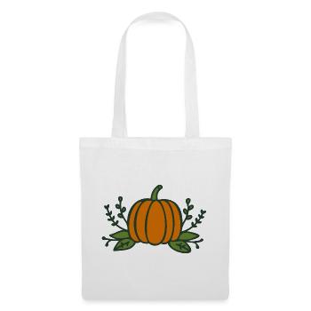 Kürbis Halloween Herbst - Stoffbeutel - Weiß - Vorne