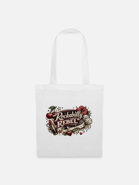 Rockabilly Rebel Tattoo Style - Stoffbeutel - Weiß