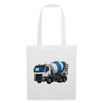 Betonmischer Lastwagen Design - Stoffbeutel - Weiß - Vorne