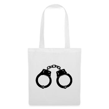 Handschellen Geschenk Weihnachten - Stoffbeutel - Weiß - Vorne