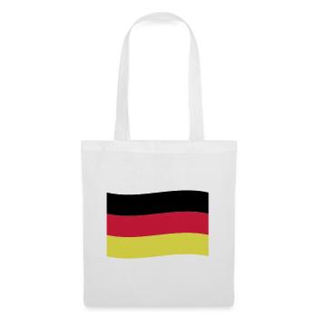 Deutschland Fahne Flagge Deutschlandfahne - Stoffbeutel - Weiß - Vorne