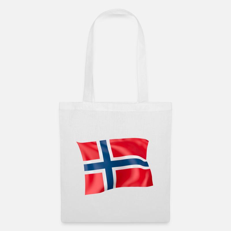 Flagge Norwegen - Stoffbeutel - Weiß