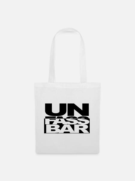 UNFASSBAR negativ - Stoffbeutel - Weiß