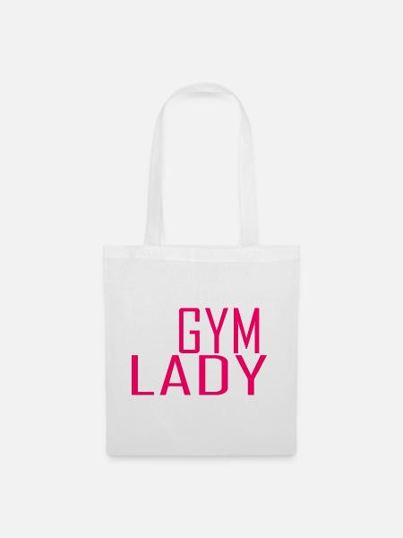 Gym Lady - Stoffbeutel - Weiß