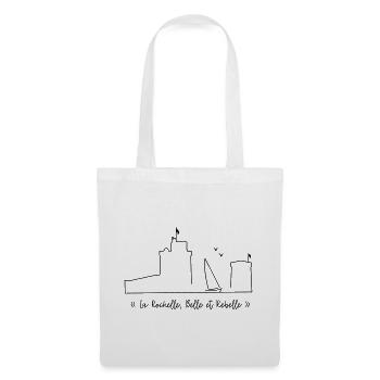 La Rochelle beige/jaune - by Nicolas Poitevin - Sac en tissu - blanc - Devant