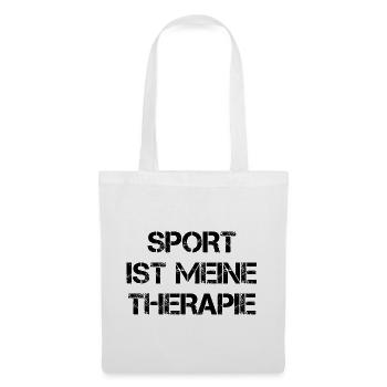 Sport Ist Meine Therapie - Stoffbeutel - Weiß - Vorne
