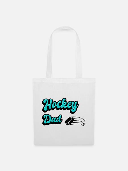Hockey Vater Design - Stoffbeutel - Weiß