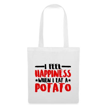 Je ressens du bonheur quand je mange une pomme de terre 3 - Sac en tissu - blanc - Devant