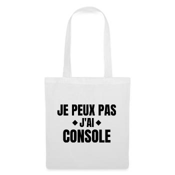 je peux pas j'ai console - humour - Sac en tissu - blanc - Devant