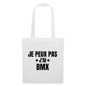 je peux pas j'ai bmx - humour vélo - Sac en tissu - blanc - Devant
