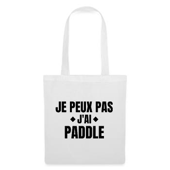 je peux pas j'ai paddle - humour - Sac en tissu - blanc - Devant