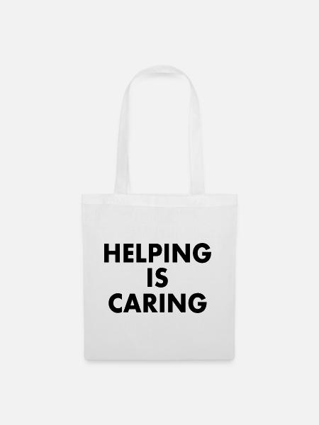 Helping is caring - Stoffbeutel - Weiß