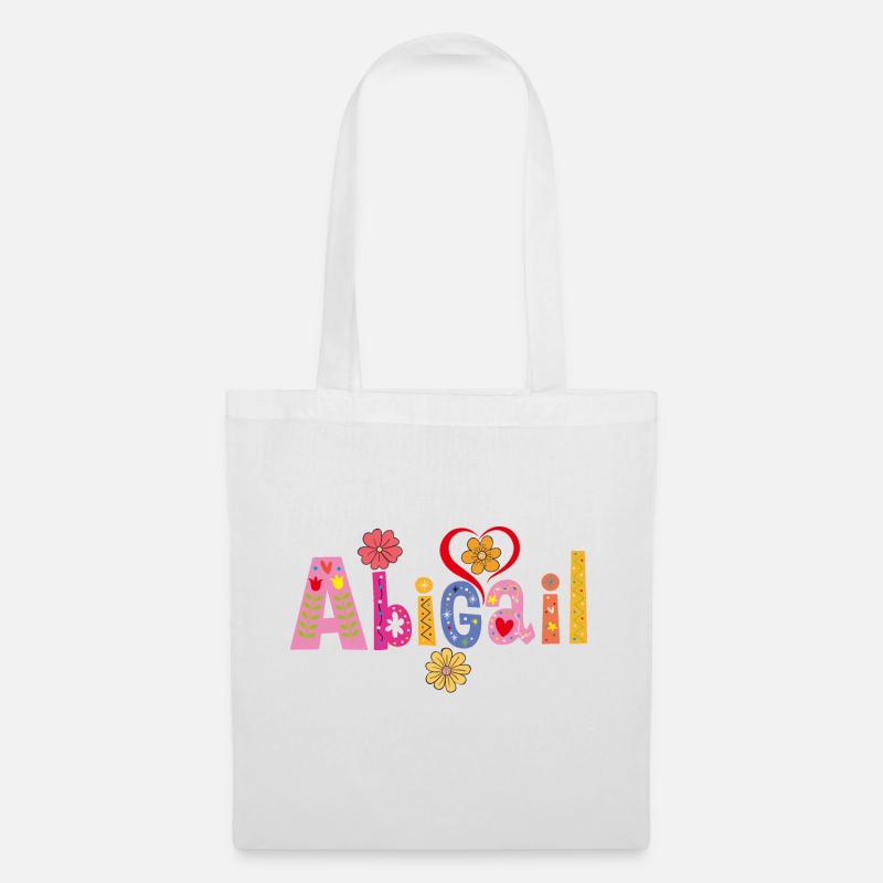 Personalized Abigail Name - Tote Bag - white