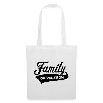 Family On Vacation (Family Holiday / Black) - Tote Bag - white - Front