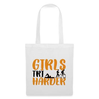 Girls Tri Harder 6 - Tote Bag - white - Front