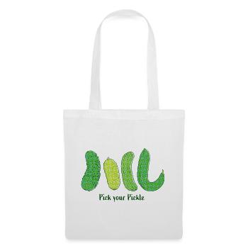Pick Your Pickle: Green Cucumber Art - Tote Bag - white - Front