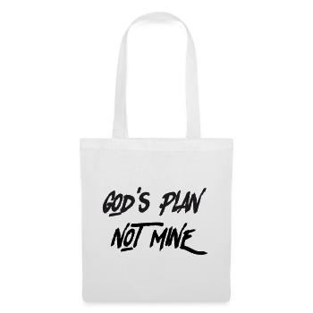 God’s Plan, Not Mine – Christian Faith & Trust T-S - Tote Bag - white - Front