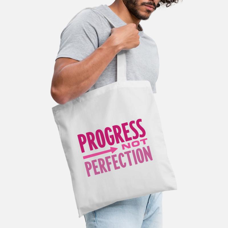 Le progrès, pas la perfection Le progrès compte Sac en tissu