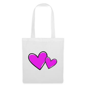 Coeurs Symbole Amour - Sac en tissu - blanc - Devant