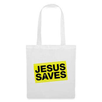 Jesus Rettet Spruch Christlich - Stoffbeutel - Weiß - Vorne
