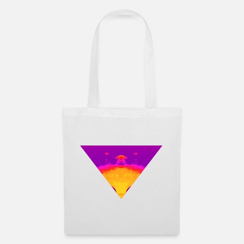 Neon Vortex, Cyber Sunset - Stoffbeutel - Weiß