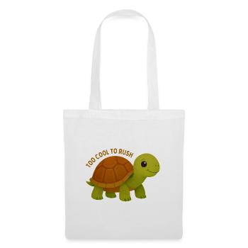 Too Cool To Rush Turtle - Tote Bag - white - Front