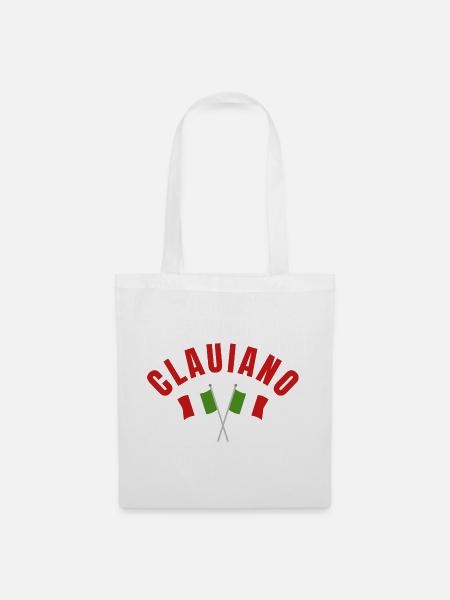 ClauIano Italienische Flaggen - Stoffbeutel - Weiß