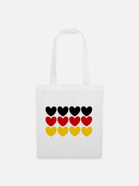 Deutschland Fanshirt für Deutschland Fans - Stoffbeutel - Weiß