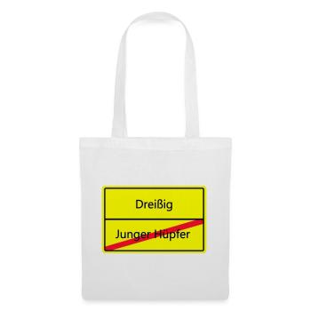 Warnschild Humor: Junger Hüpfler - Stoffbeutel - Weiß - Vorne