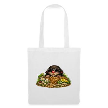 Cute mole with glasses - Tote Bag - white - Front