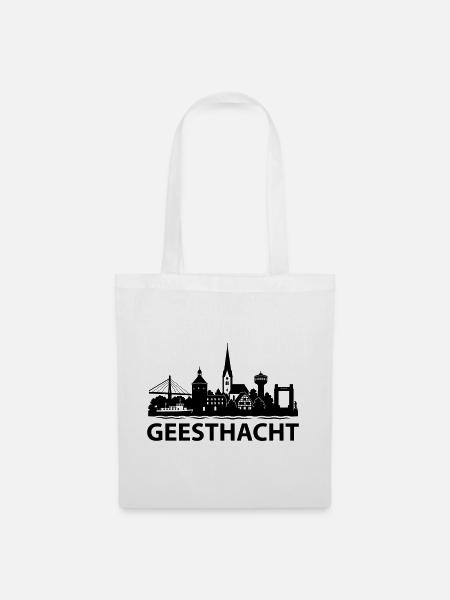 Geesthacht Skyline - Stoffbeutel - Weiß