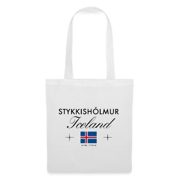 Stykkishólmur Island Koordinaten Reise Souvenir - Stoffbeutel - Weiß - Vorne