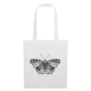 Gotischer Skelett-Schmetterling - Stoffbeutel - Weiß - Vorne