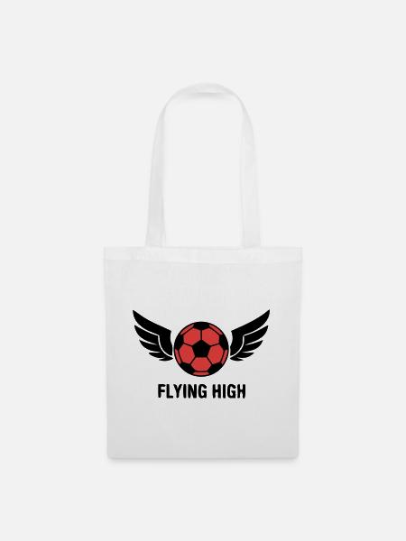Fussball Fliegende Fluegel Logo - Stoffbeutel - Weiß