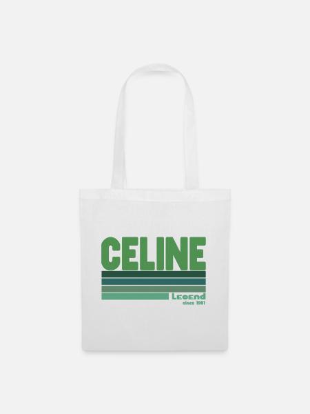 Céline-grüne Legende - Stoffbeutel - Weiß