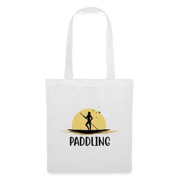 kajak paddeln paddling kanu paddel boot - Stoffbeutel - Weiß - Vorne