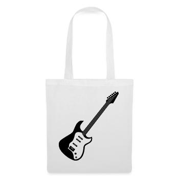 e-Gitarre Symbol Musik Gitarren Musiker Band icon - Stoffbeutel - Weiß - Vorne