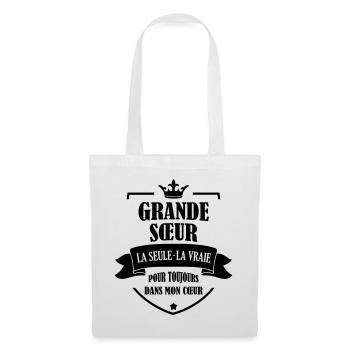 Soeur Soeurette Frère Naissance Bébé Sœur - Sac en tissu - blanc - Devant