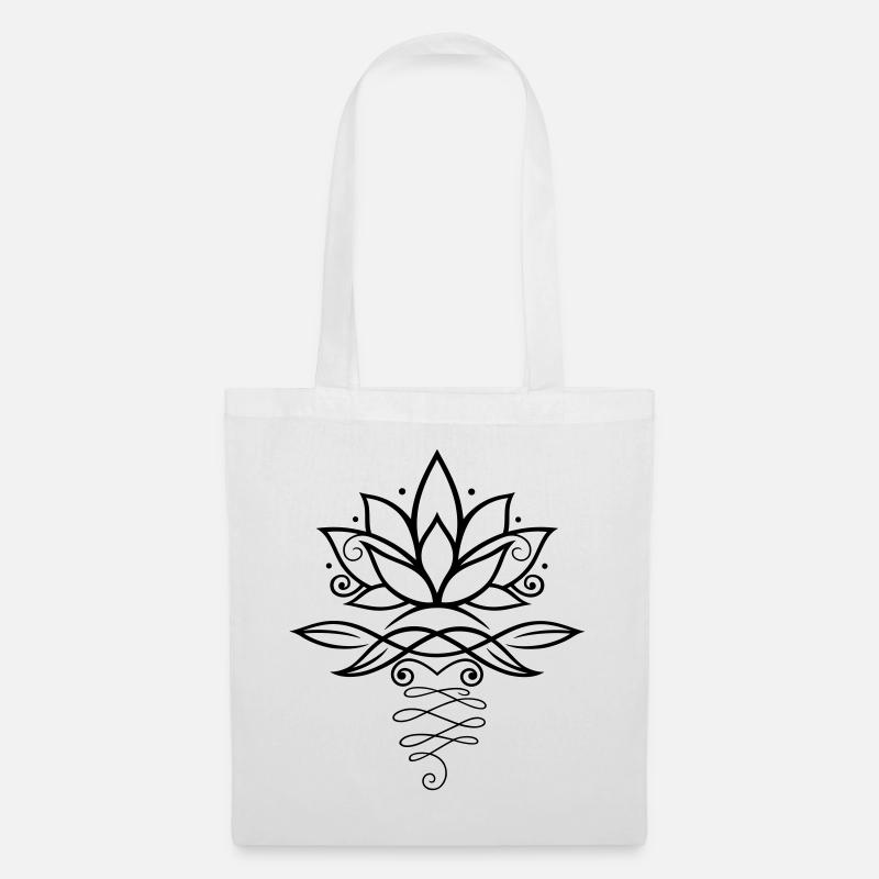 Lotus Lotusblüte Yoga - Stoffbeutel - Weiß