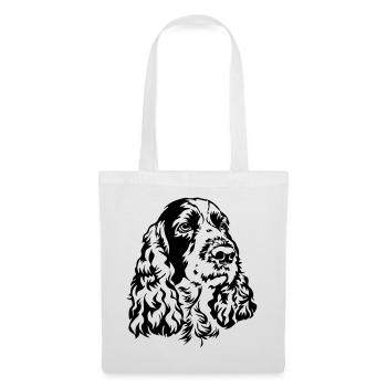Springer anglais Tête d’épagne - Sac en tissu - blanc - Devant