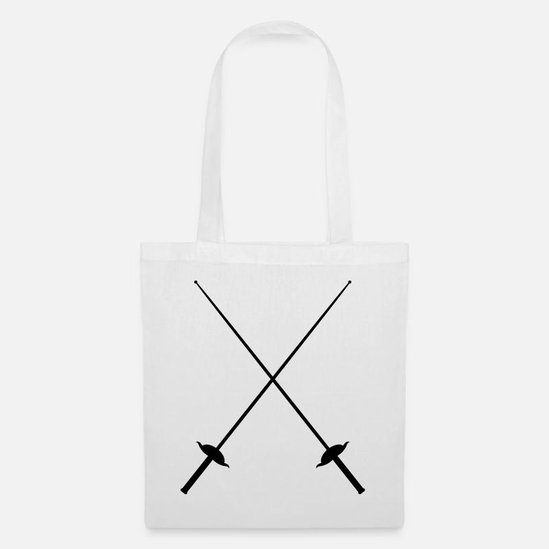 Fechten Symbol Degen - Stoffbeutel - Weiß