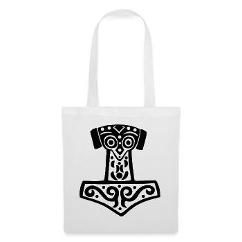 Black Thor's Hammer - Tote Bag - white - Front